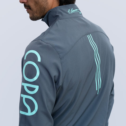 Chamarra deportiva gris oxford para Hombre