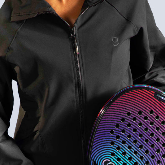 Chamarra deportiva negra para Mujer