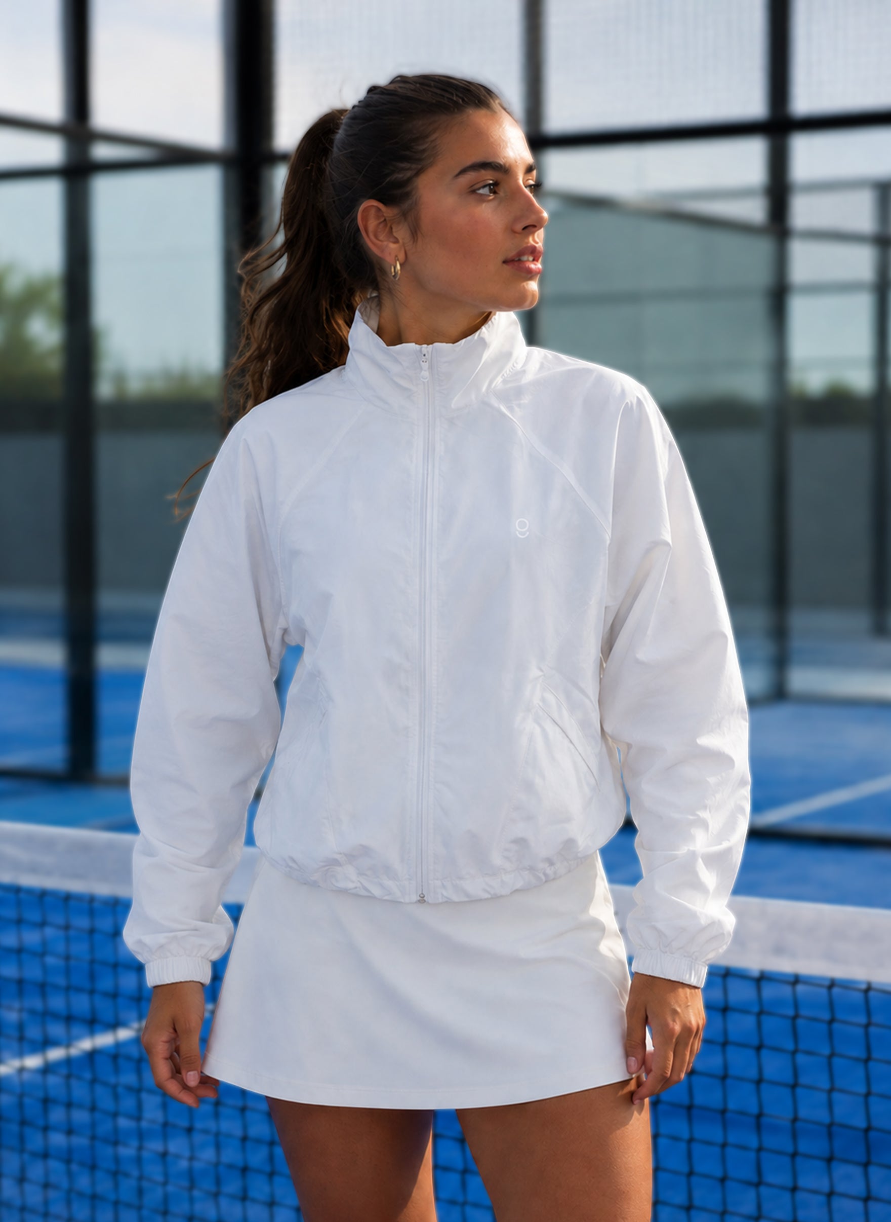 Chamarra deportiva blanca para Mujer