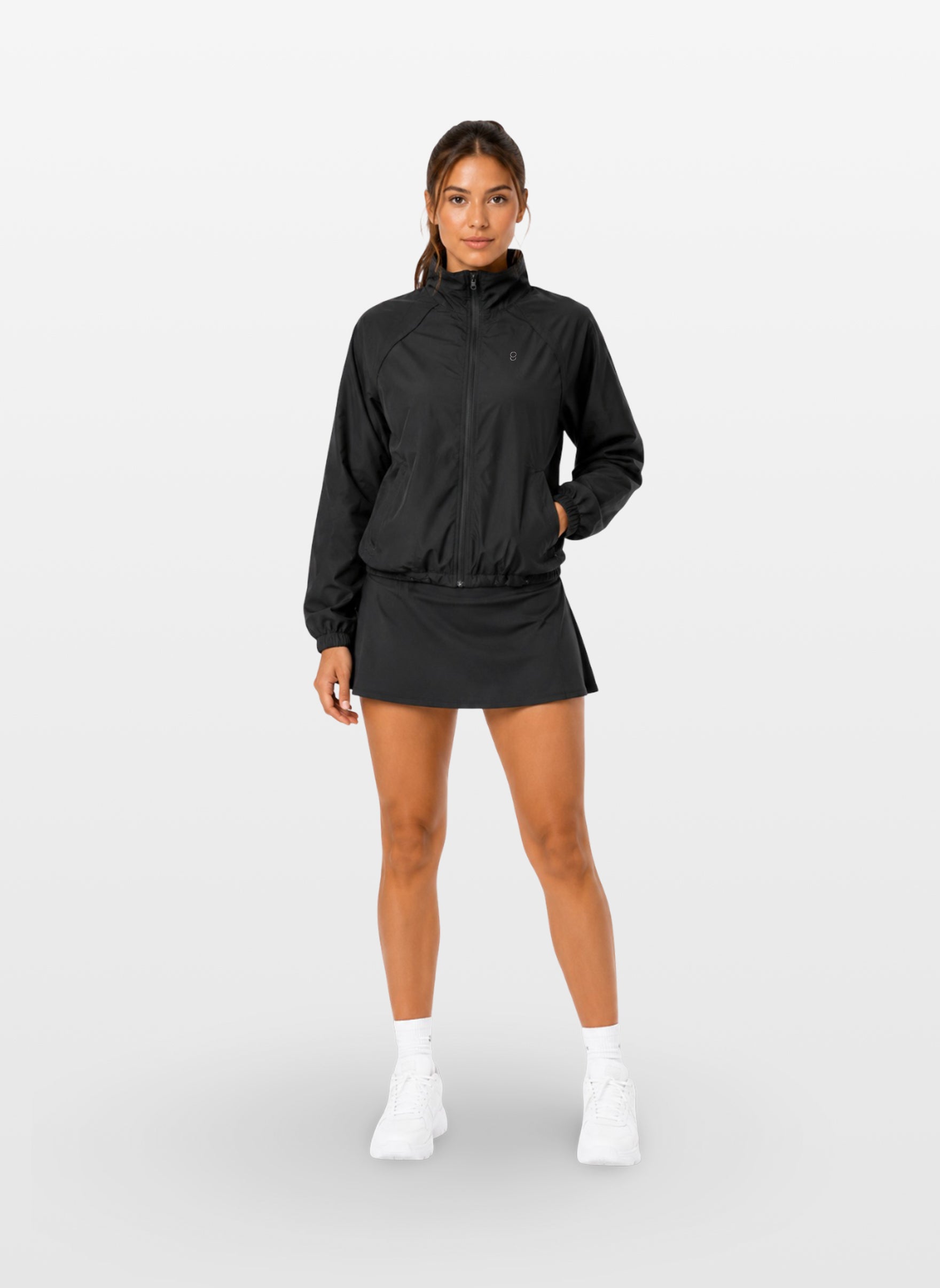 Chamarra deportiva negra para Mujer