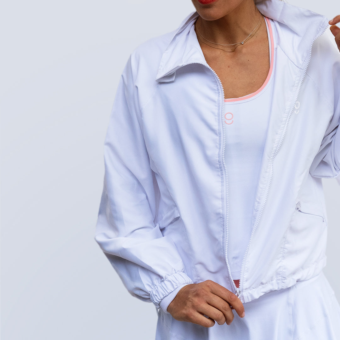 Chamarra deportiva blanca para Mujer