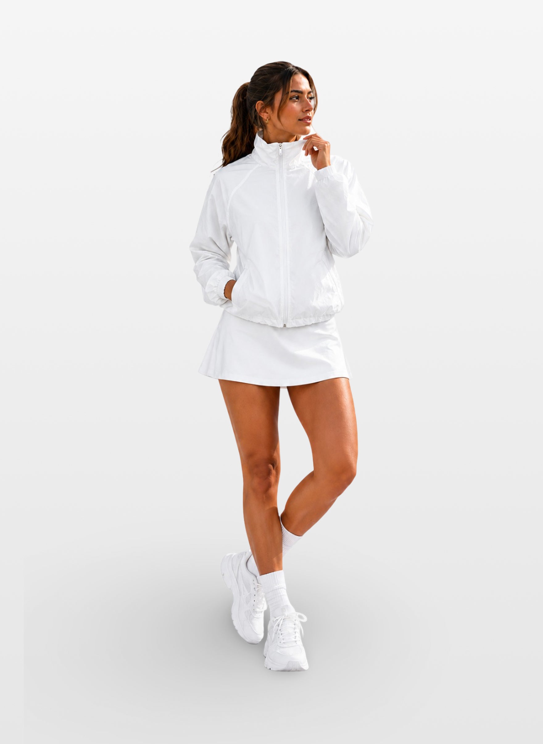 Chamarra deportiva blanca para Mujer